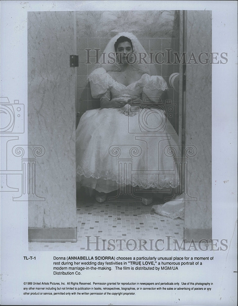 1989 Press Photo &quot;True Loce&quot; starring Annabella Sciorra- Historic Images