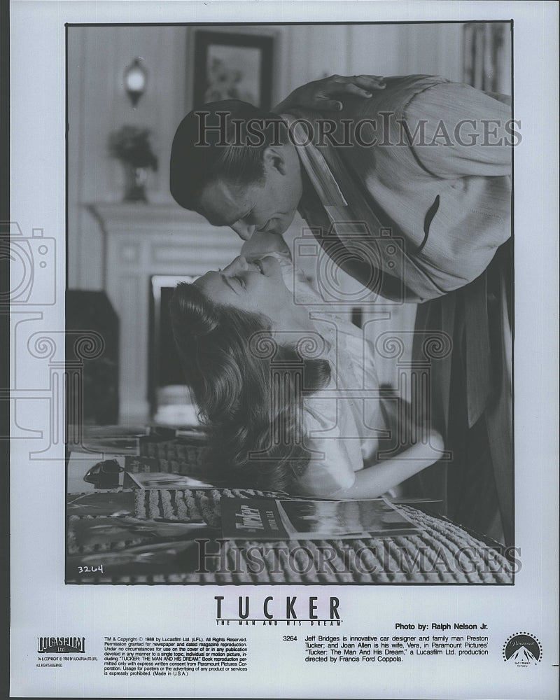 1988 Press Photo &quot;Tucker: The Man &amp; His Dream&quot; Jeff Bridges &amp; Joan Allen- Historic Images