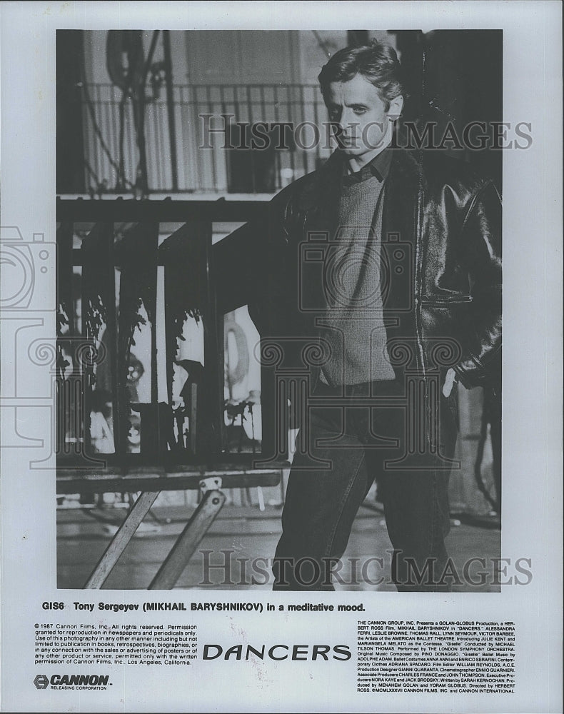 1987 Press Photo &quot;Dancers&quot; starring Mikhail Baryshinkov- Historic Images