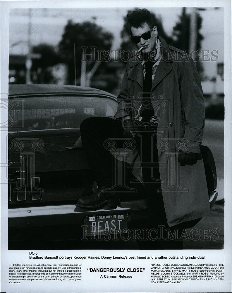 1986 Press Photo Bradford Bancroft in &quot;Dangerously Close&quot;- Historic Images