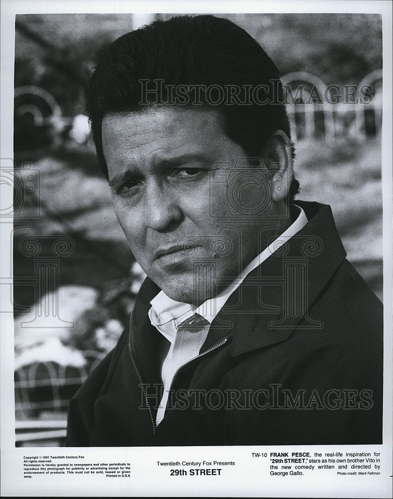 1991 Press Photo Frank Pesce Actor Inspiration for &quot;29th Street&quot;- Historic Images