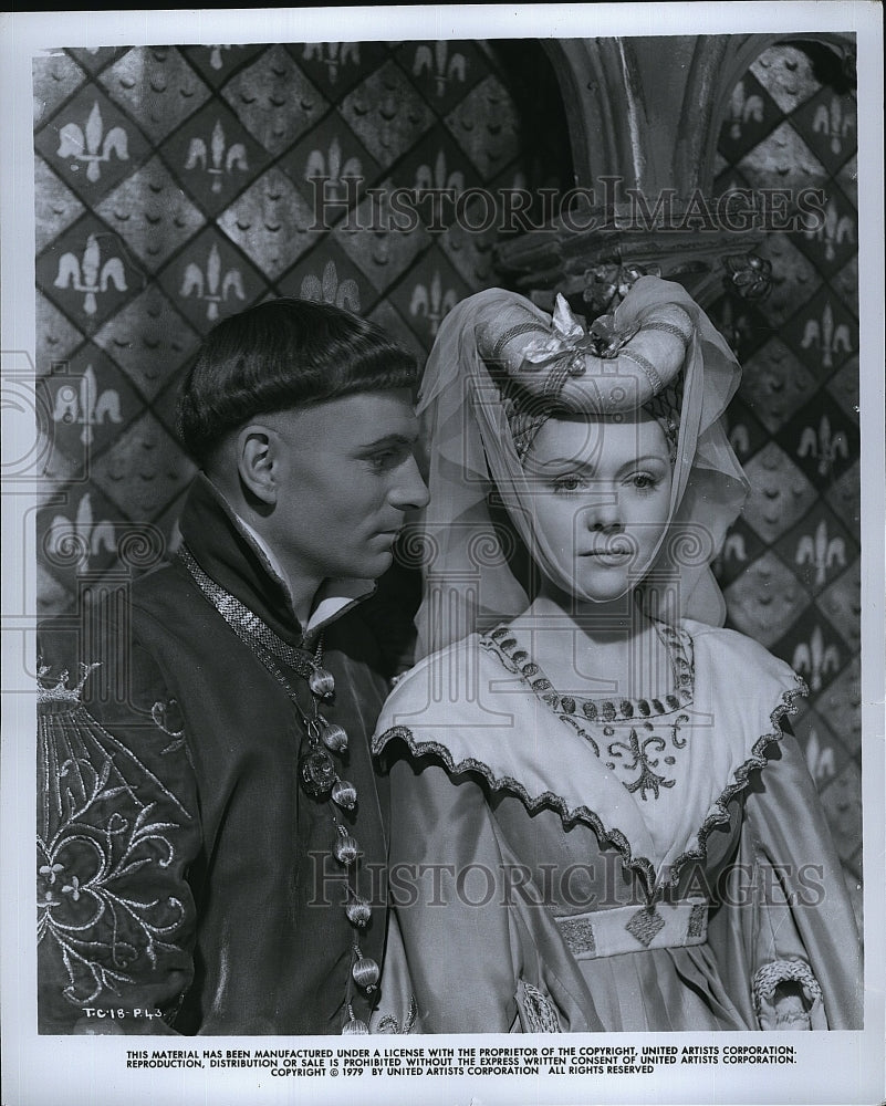 1979 Press Photo &quot;Henry V&quot; Laurence Olivier &amp; Renee Asherson- Historic Images