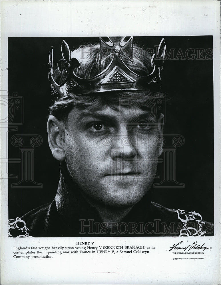 1990 Press Photo Henry V Kenneth Branagh - Historic Images