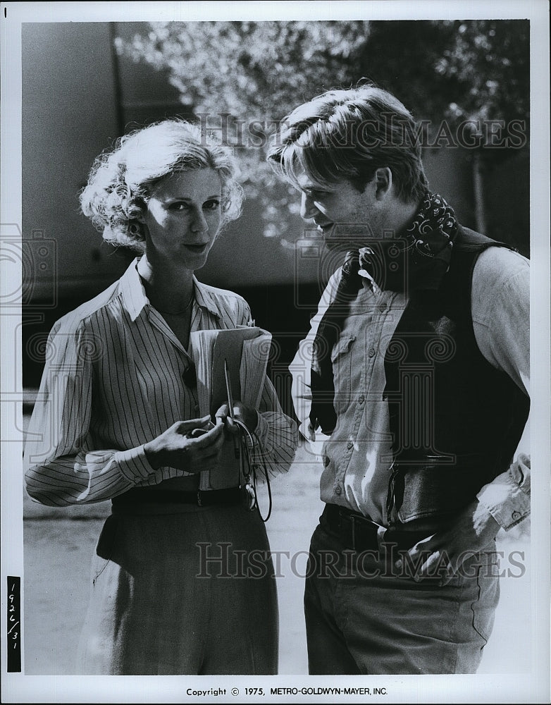 1975 Press Photo Jeff Bridges Blythe Danner Hearts of the West- Historic Images