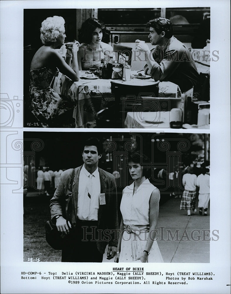 1989 Press Photo Virginia Madsen Ally Sheedy Treat Williams Heart Of Dixie Movie- Historic Images