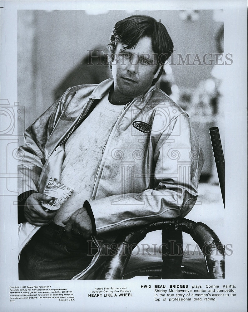 1983 Press Photo Beau Bridges American Actor Heart Like Wheel Film Movie Scene- Historic Images