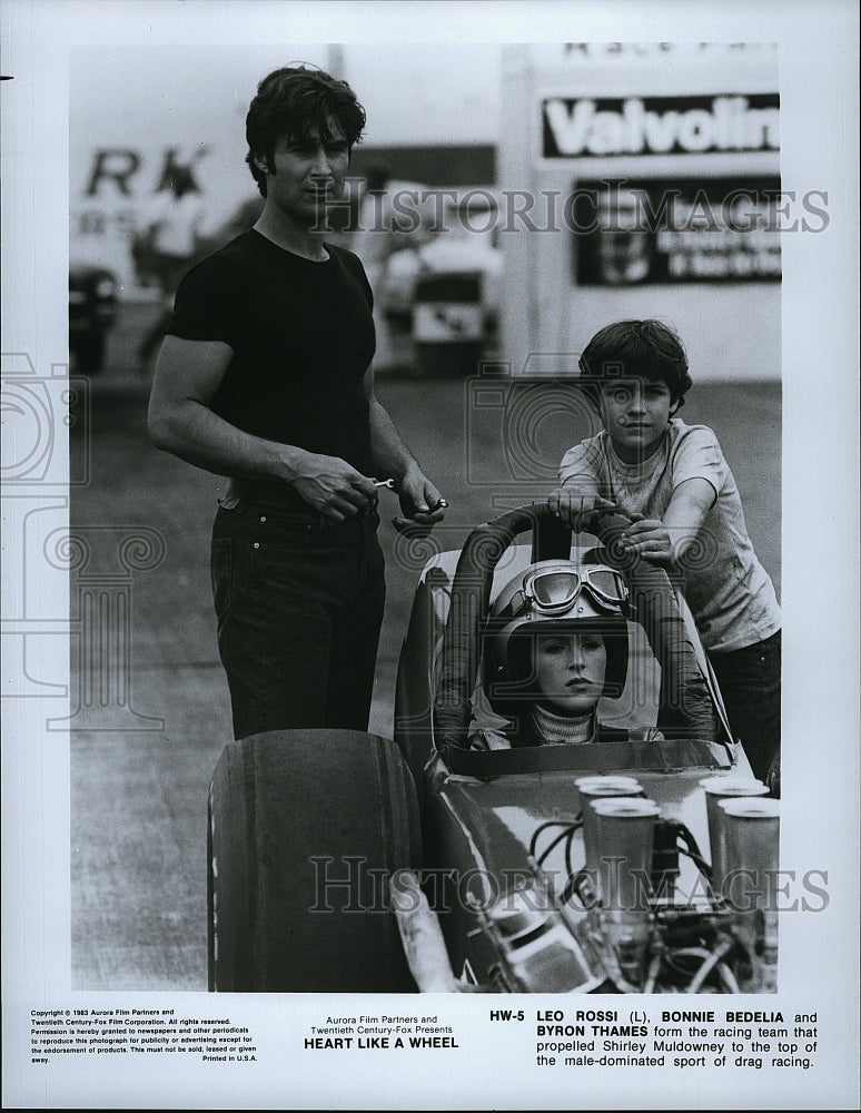 1983 Press Photo Leo Rossi Actor Bonnie Bedelia Byron Thames Heart Like Wheel- Historic Images