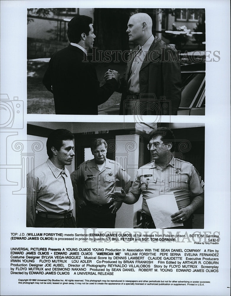 1992 Press Photo  &quot;American Me&quot; Edward James Olmos,Wm Forsythe,Lt B Fetzer- Historic Images