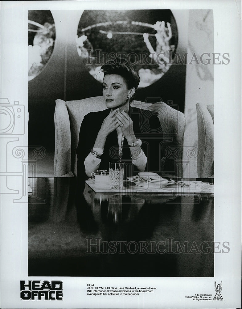 1985 Press Photo Movie Head Office Actress Star Jane Seymour- Historic Images