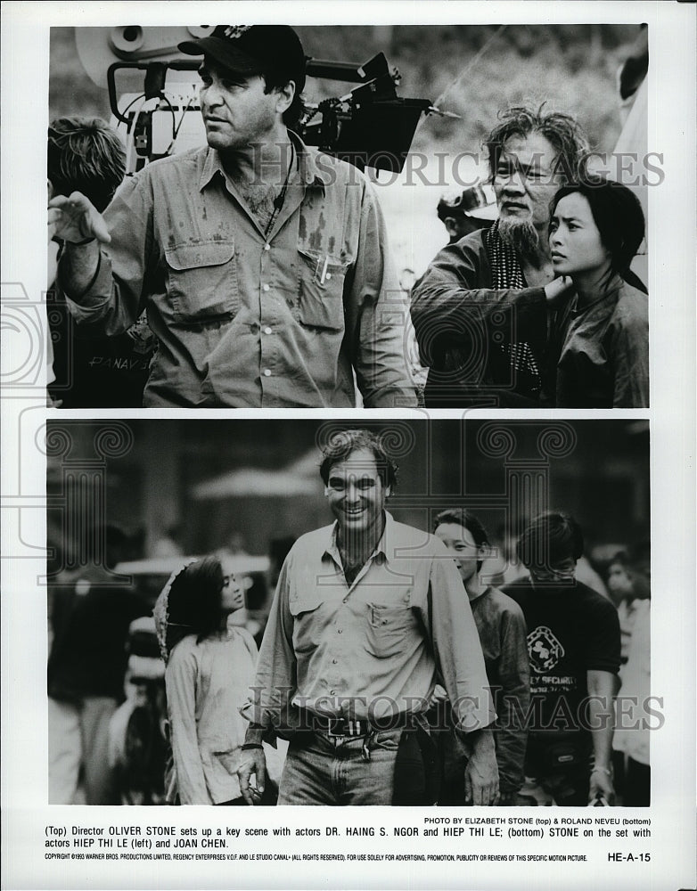 1993 Press Photo Director Oliver Stone of "Heaven & Earth:- Historic Images