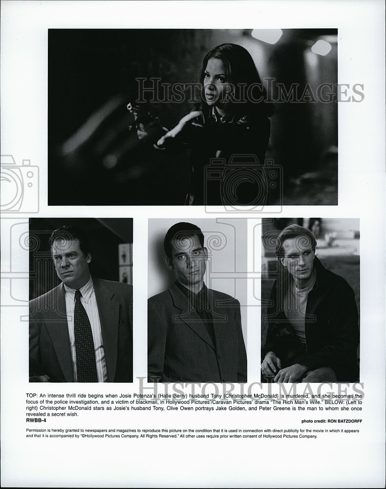 Press Photo Halle Berry Christopher McDonald The Rich Man's Wife- Historic Images