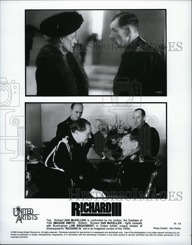 1995 Press Photo Richard III Movie Ian McKellen Maggie Smith- Historic Images