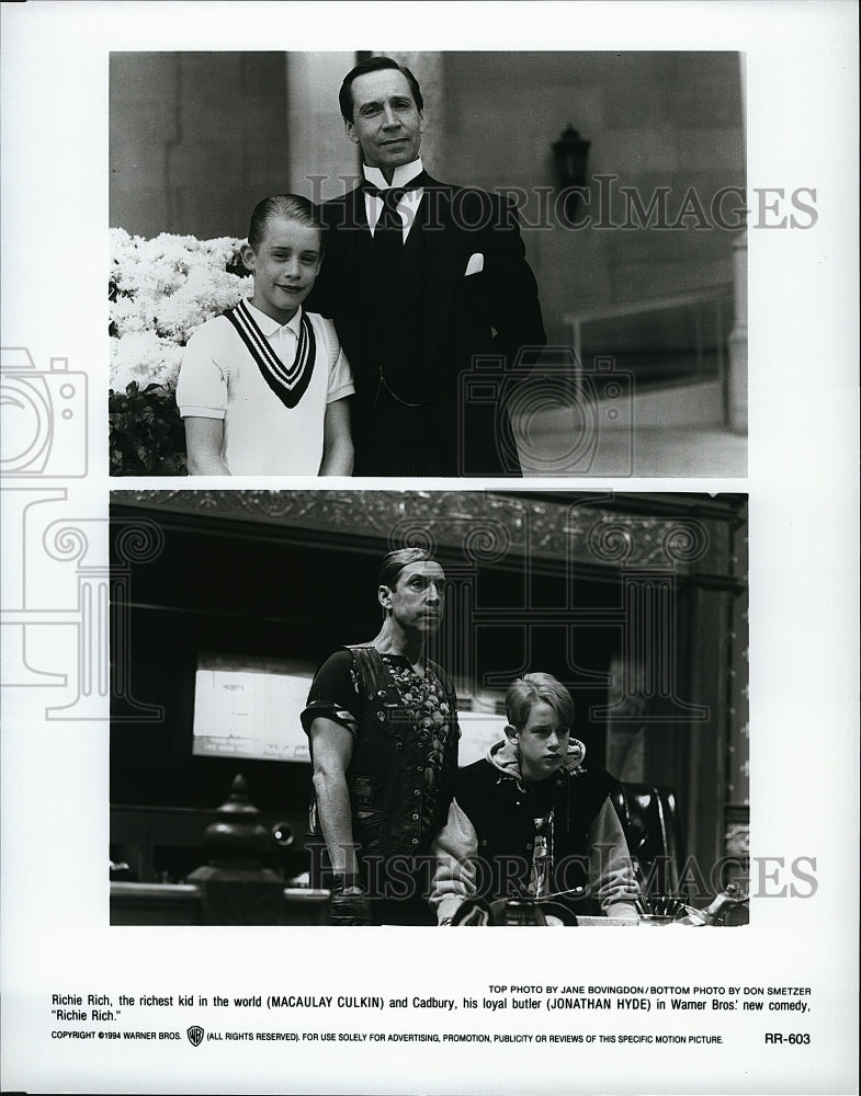 1994 Press Photo &quot;Richie Rich&quot; starring Macaulay Culkin,Jonathan Hyde- Historic Images