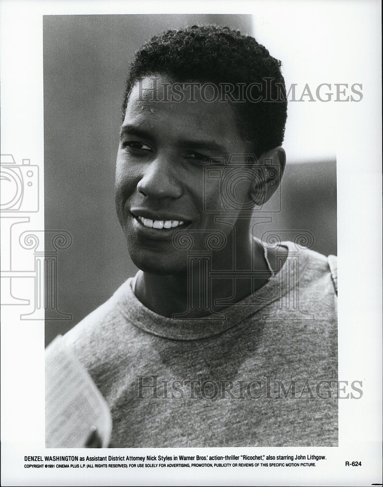 1991 Press Photo  &quot;Ricochet&quot; starring Denzel Washington- Historic Images