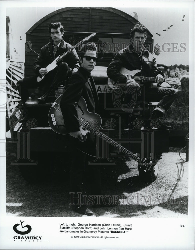 1994 Press Photo &quot;Backbeat&quot; Ian Hart, Stephen Dorff,Chris O&#39;Neill- Historic Images