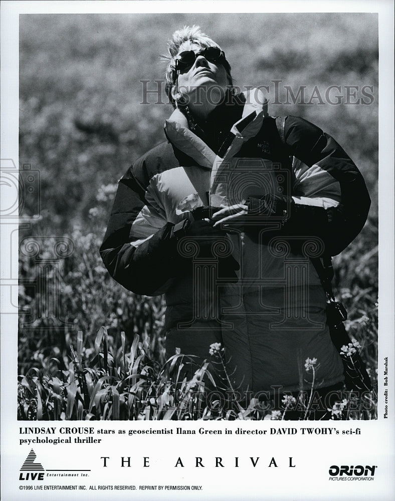 1996 Press Photo Lindsay Crouse Actress The Arrival Sci-Fi Thriller Movie Film- Historic Images