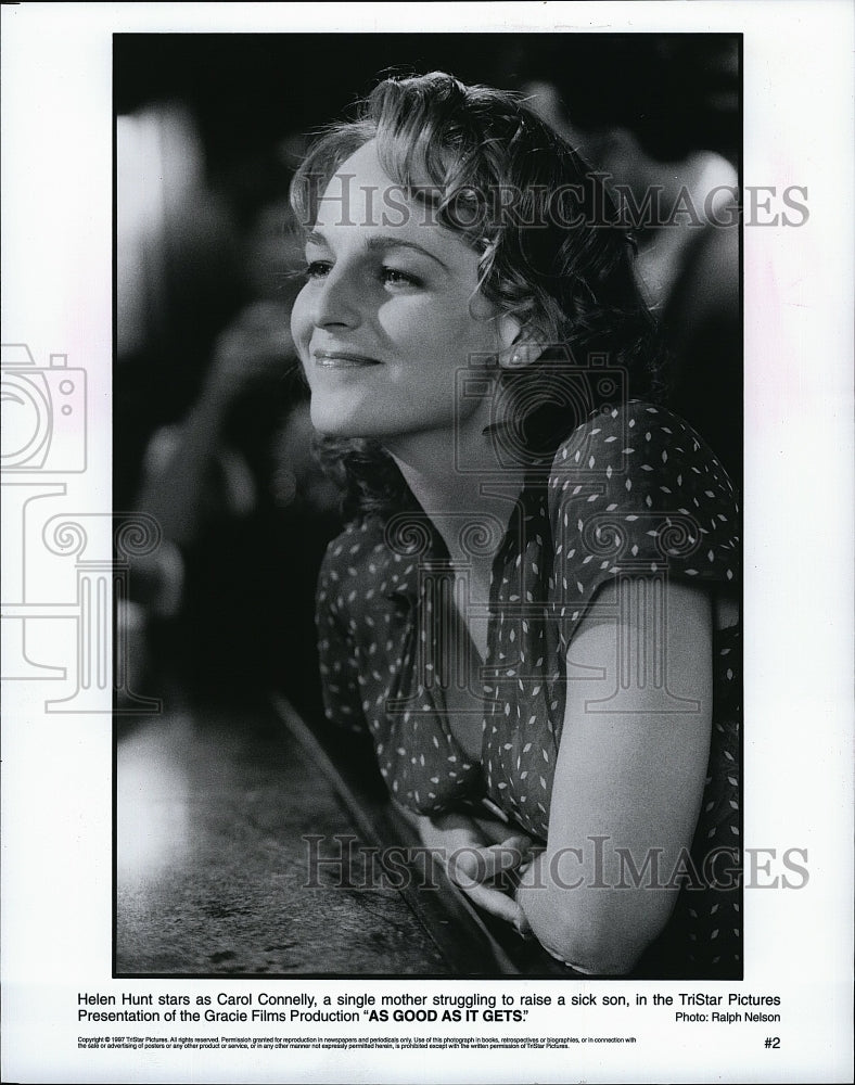 1998 Press Photo Actress Helen Hunt in &quot;As Good As It Gets&quot;- Historic Images