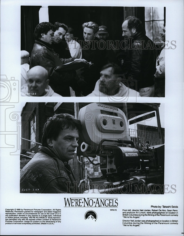 1989 Press Photo Actor Robert De Niro & Sean Penn in "We're No Angels"- Historic Images