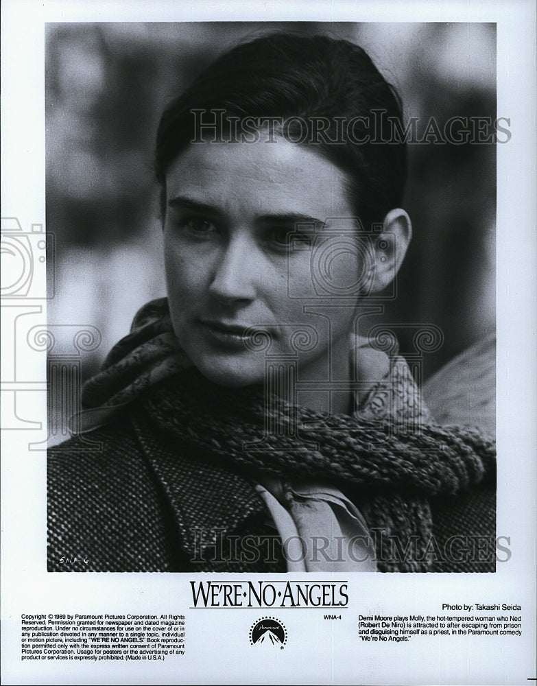 1989 Press Photo Actress Demi Moore in &quot;We&#39;re No Angels&quot;- Historic Images