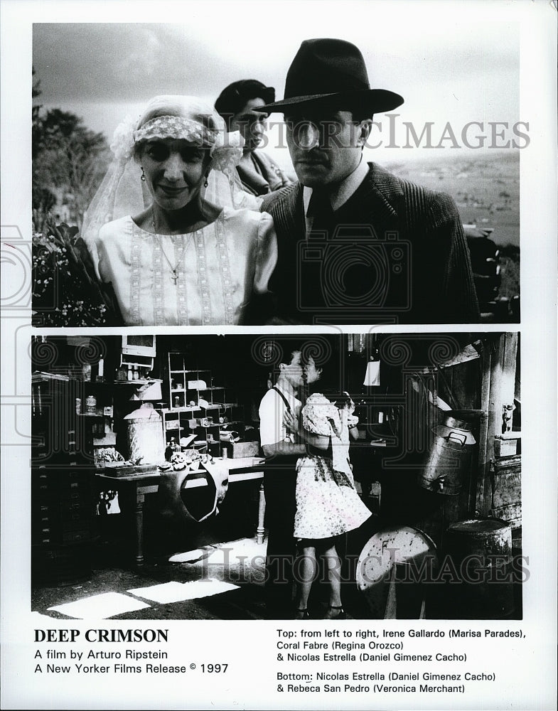 1997 Press Photo "Deep Crimson" Daniel Gimenez Cacho,Marisa Parades