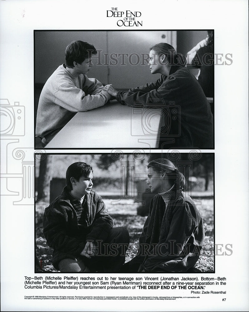 1999 Press Photo Michelle Pfeiffer, Jonathan Jackson, Ryan Merriman- Historic Images