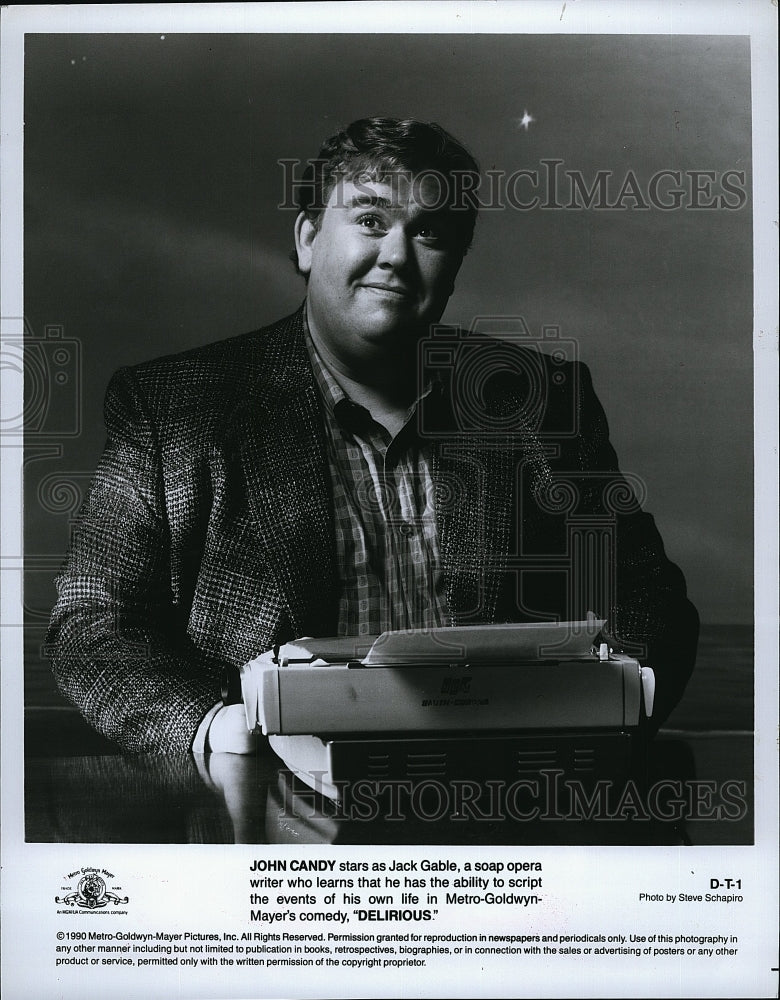 1990 Press Photo John Candy American Actor Delirious Comedy Movie Film- Historic Images