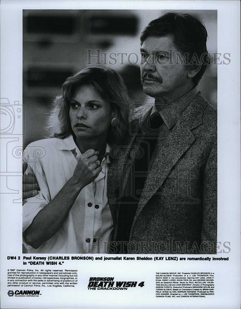 1987 Press Photo &quot;Death Wish 4 &quot; starring Charles Bronsan, Kay Lenz- Historic Images