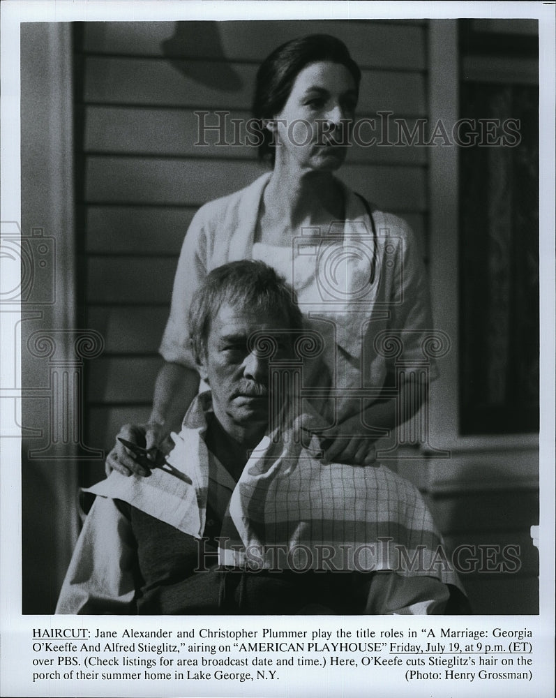 Press Photo Jane Alexander Christopher Plummer A Marriage Georgia O&#39;Keefe Movie- Historic Images