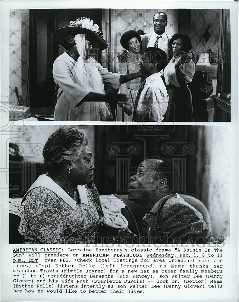 Press Photo A Raisin In The Fetch American Playhouse Esther Rolle Kimble Joyner- Historic Images