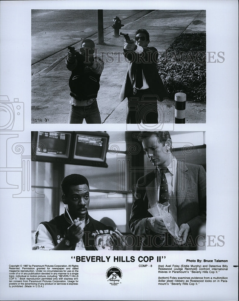 1987 Press Photo J. Reinhold, E. Murphy &quot;Beverly Hills Cop II&quot;- Historic Images