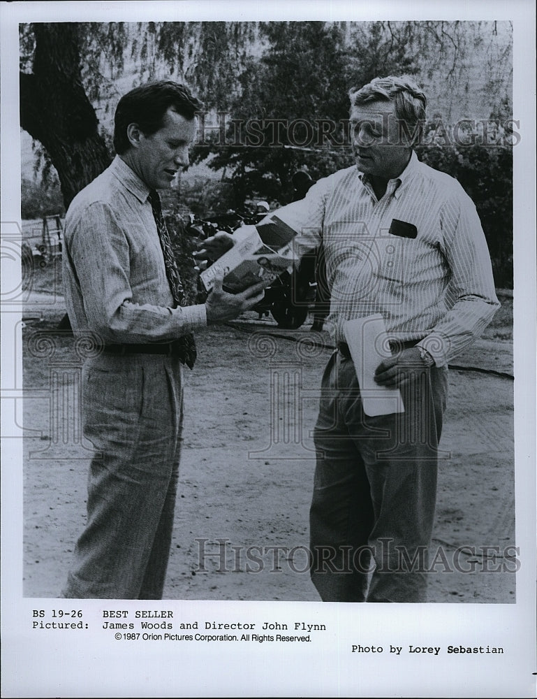 1987 Press Photo James Woods American Actor Director John Flynn Best Seller Film- Historic Images