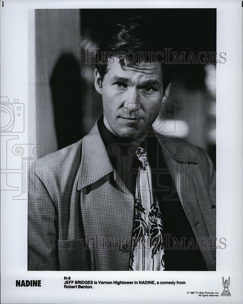 1987 Press Photo &quot;Nadine&quot; starring Jeff Bridges- Historic Images