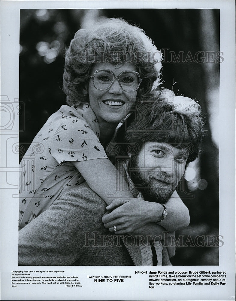 1980 Press Photo Actress Jane Fonda Lilly Tomlin Dolly Parton Nine To Five- Historic Images