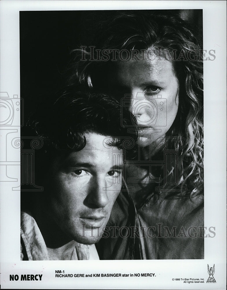 1986 Press Photo Richard Gere Actor Kim Basinger Actress No Mercy Movie Film- Historic Images