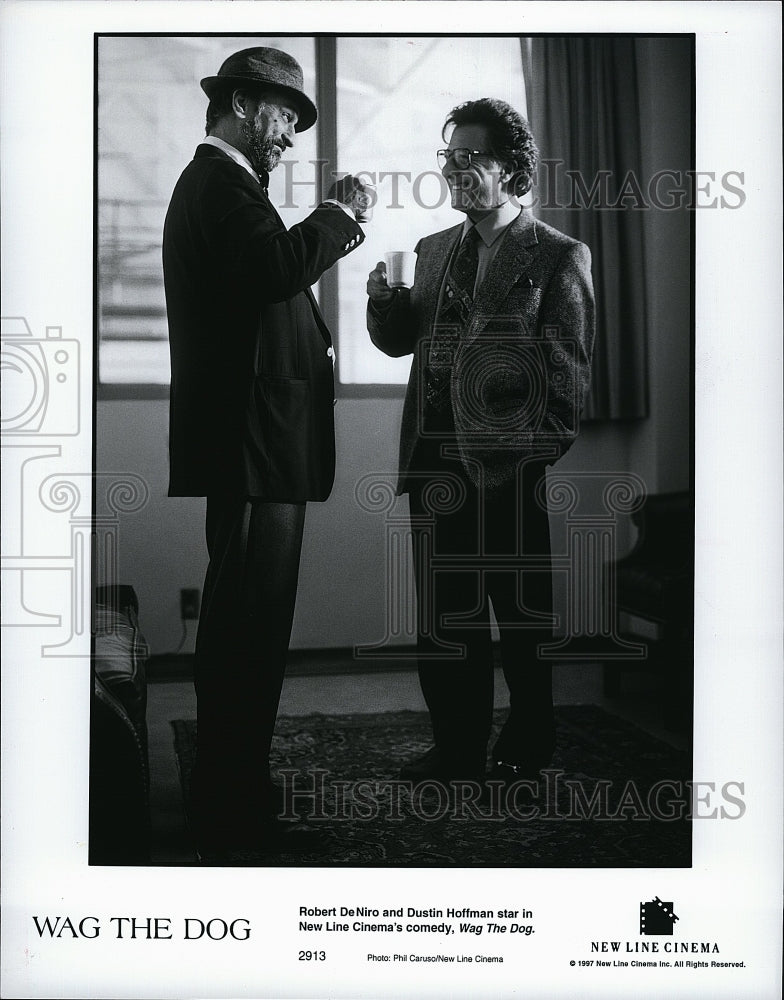 1997 Press Photo Robert DeNiro Actor Dustin Hoffman Wag The Dog Movie Film- Historic Images