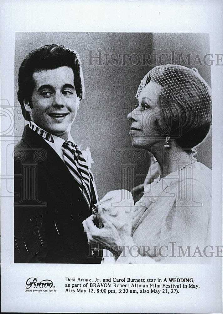 1978 Press Photo Desi Arnaz Jr &amp; Carol Burnett Star In &quot;A Wedding&quot;- Historic Images