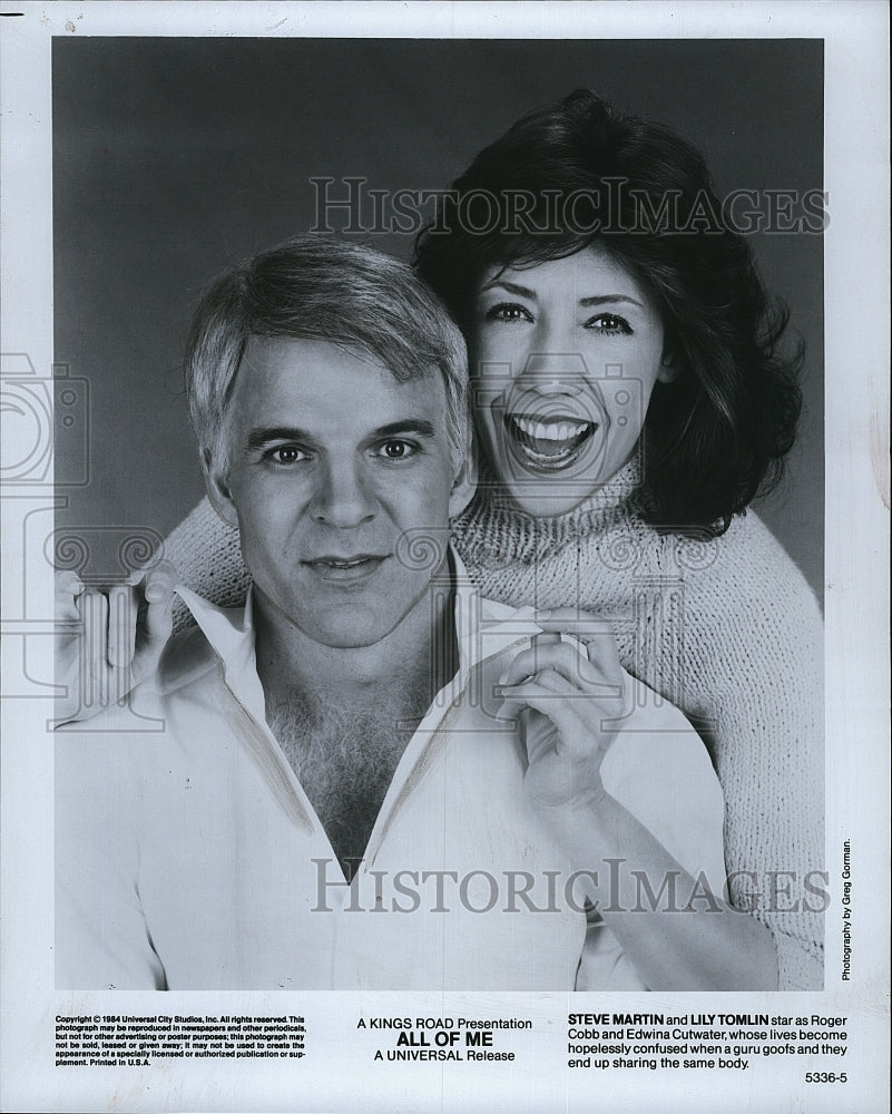 1984 Press Photo &quot;All of Me&quot; Steve Martin &amp; Lily Tomlin- Historic Images