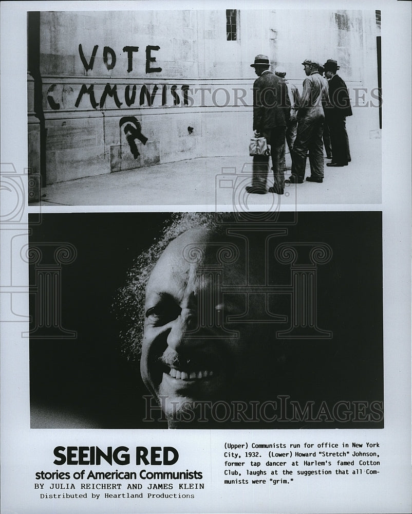 Press Photo Howard &quot;Stretch&quot; Johnson in &quot;Seeing Red Stories of American