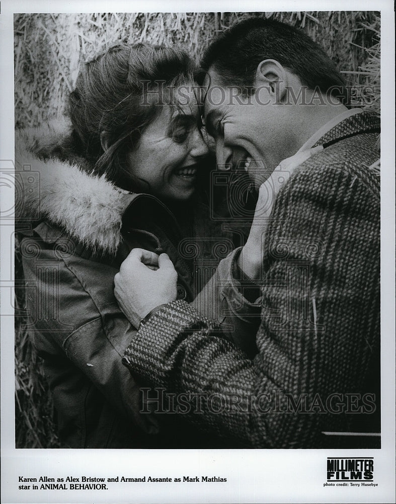 1989 Press Photo &quot;Animal Behavior&quot; starring karen Allen &amp; Alex Bristow- Historic Images