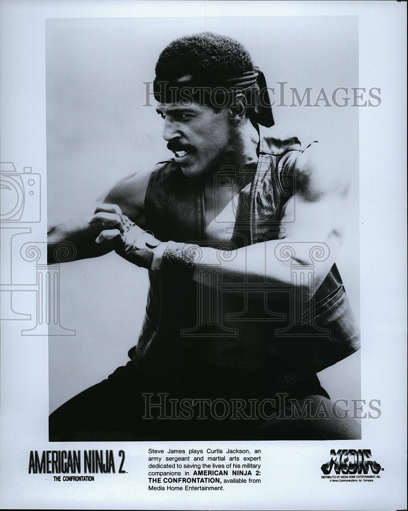 1987 Press Photo &quot;American Ninja 2: The Confrontation&quot; Steve James- Historic Images