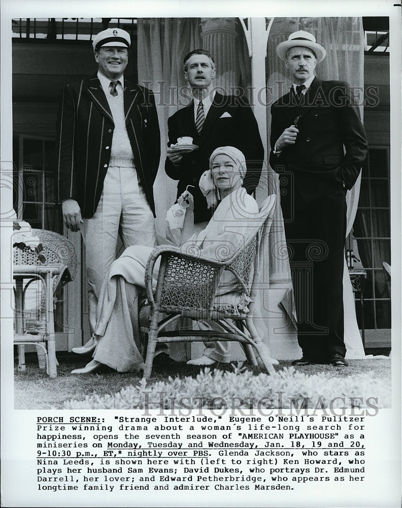 Press Photo Cast of American Playhouse &quot;Strange Interlude&quot;, with Ken Howard.- Historic Images