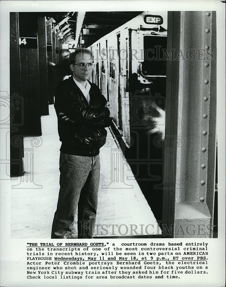 Press Photo Peter Crombie in &quot;The Trial of  Bernard Goetz&quot; in American Playhouse- Historic Images