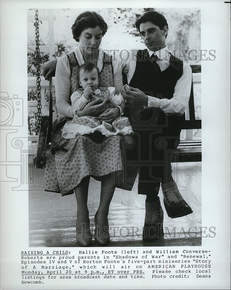 Press Photo Hallie Foote and William Converse-Roberts in "Story of Marriage".- Historic Images