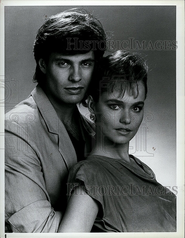 1987 Press Photo Hank Cheyne Actor Kristen Hey Actress Another World Soap Opera- Historic Images