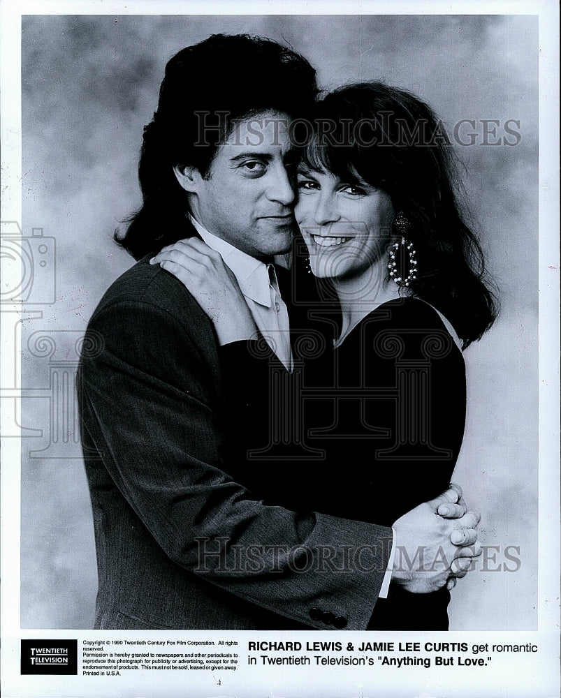 1991 Press Photo Richard Lewis Actor Jamie Lee Curtis Anything But Love TV Show- Historic Images