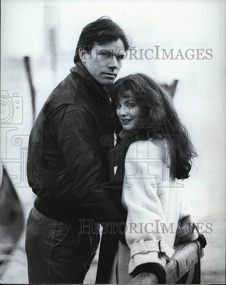 1987 Press Photo Steve Bassett Actor Julianne Moore Actress As The World Turns- Historic Images