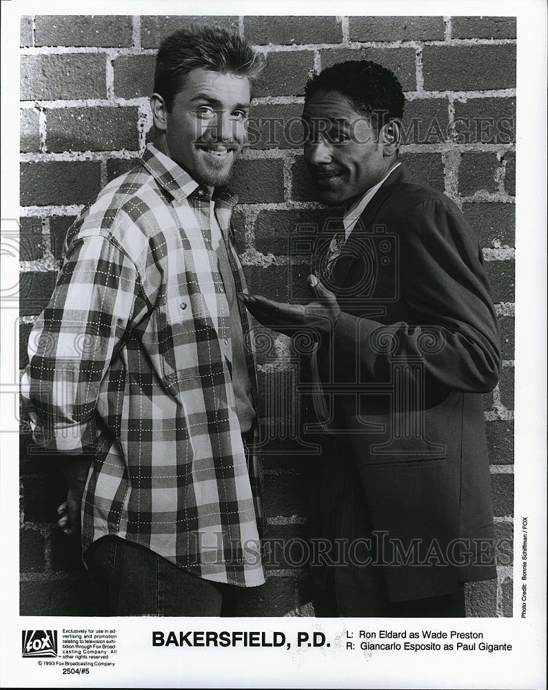 1993 Press Photo Ron Eldard Actor Giancarlo Esposito Bakersfield PD TV Show- Historic Images