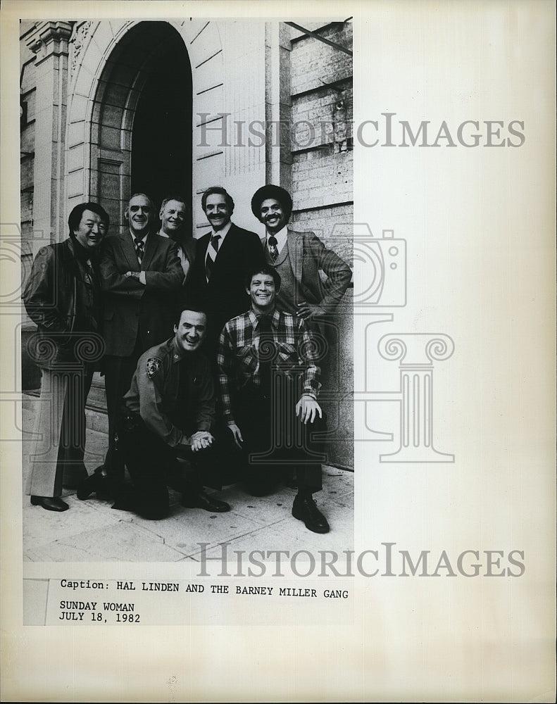 1982 Press Photo Hal Linden And The Barney Miller Gang Musical Group- Historic Images