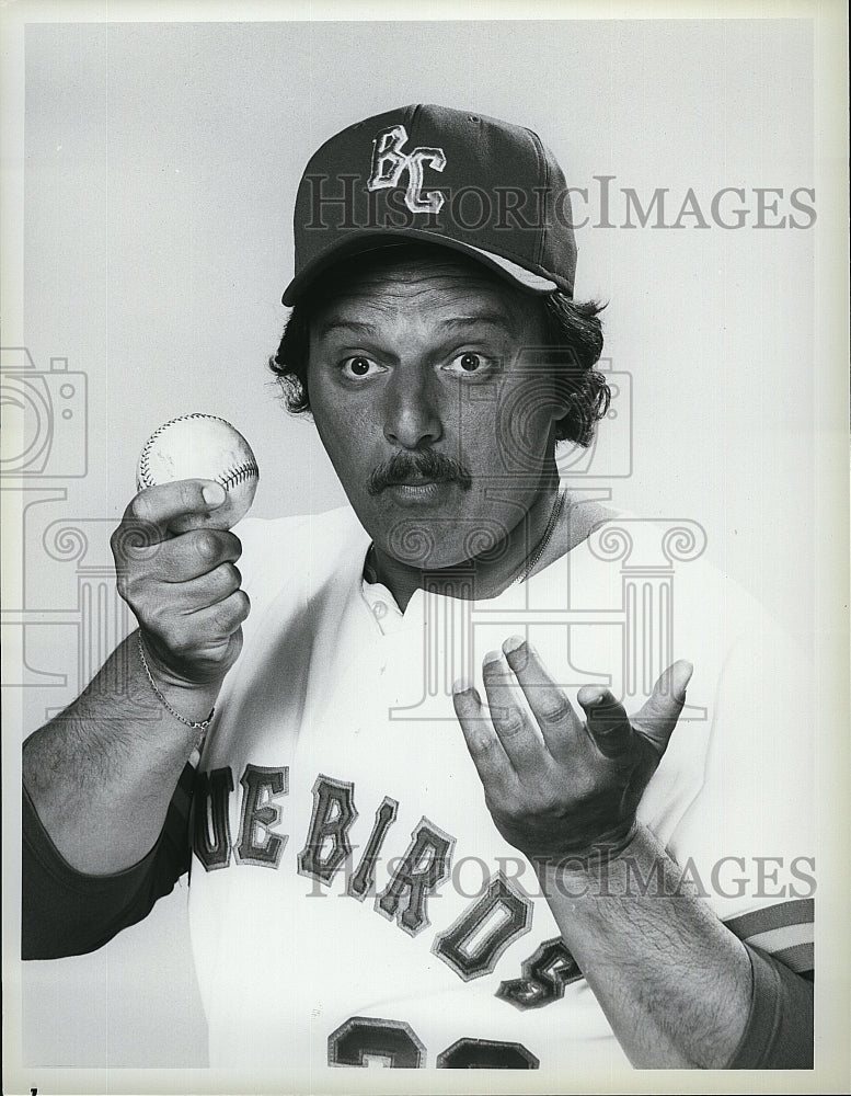 1983 Press Photo Dennis Franz American Actor Bay City Blues Baseball TV Show- Historic Images