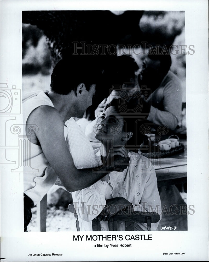 1990 Press Photo Philppe Caubere and Nathalie Roussel in "My Mother's Castle"- Historic Images